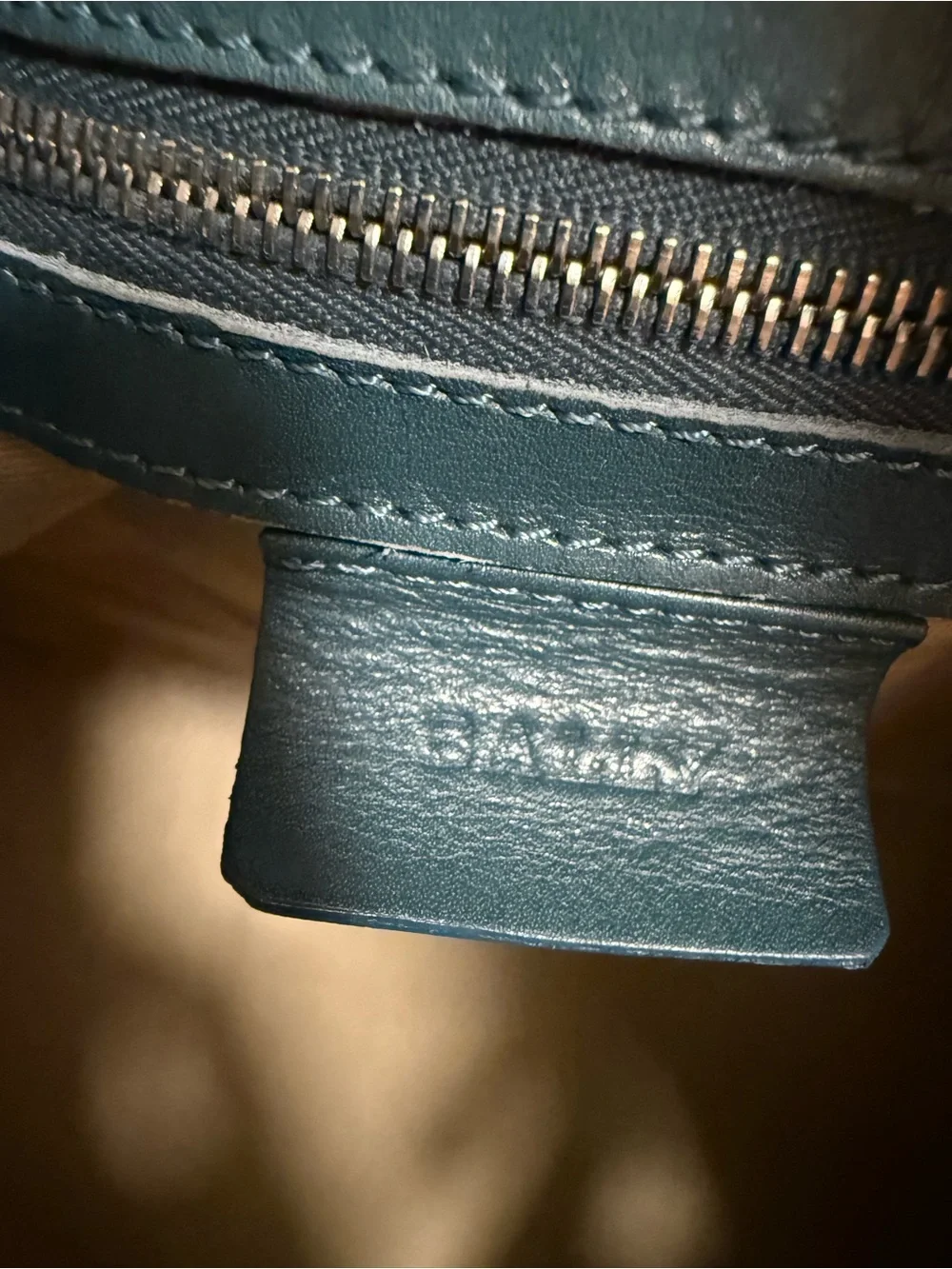 Made in Italy Bally Teal Leather hobo Shoulder Bag